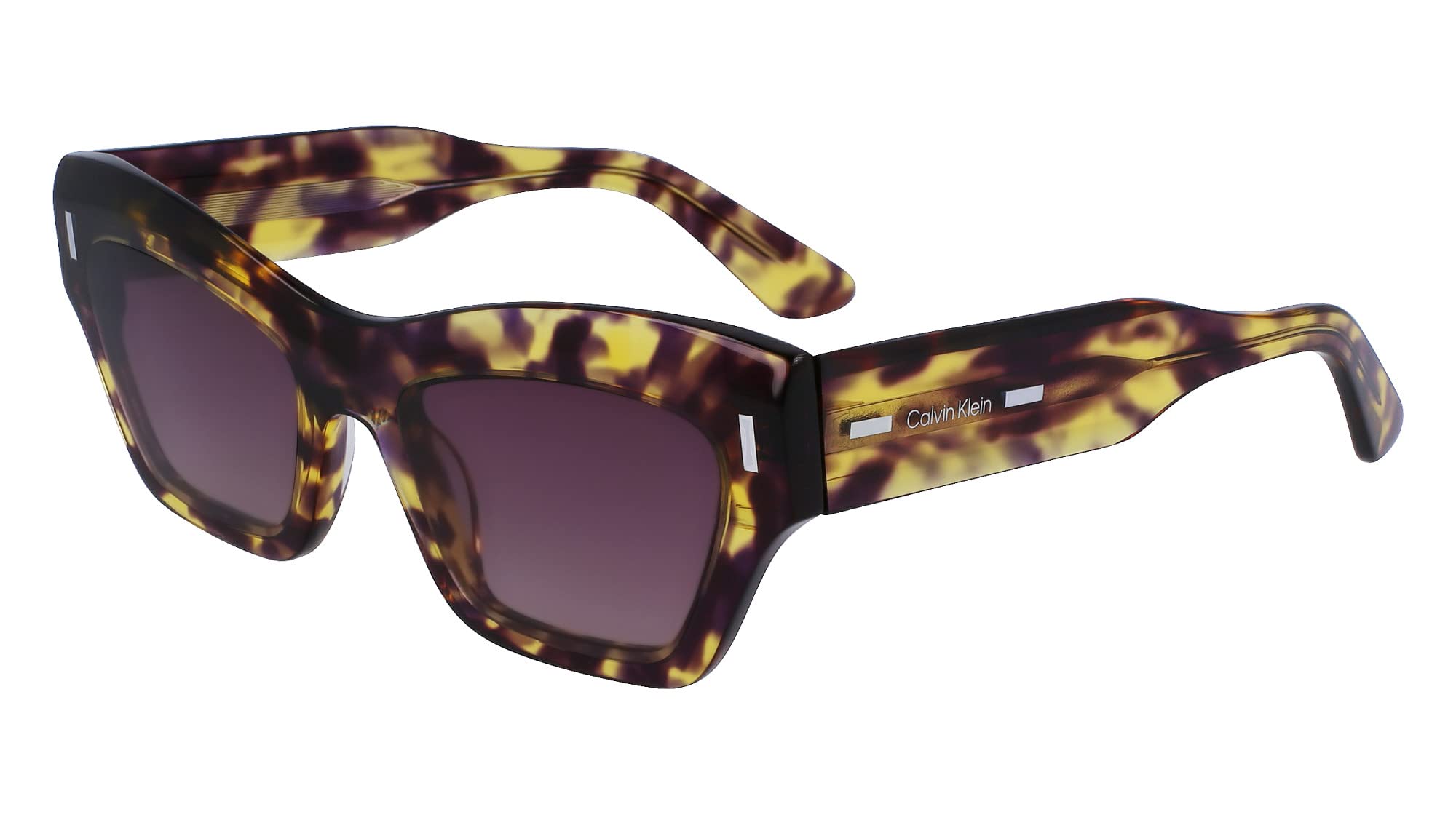 Calvin Klein Women's Sunglasses CK23503S - Purple Havana with Gradient Violet Grey Lens