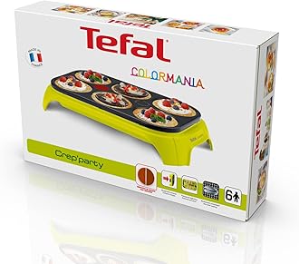 Tefal PY559312 Crep'Party Colormania, Crepes and Pancakes Cooker, Cactus Green