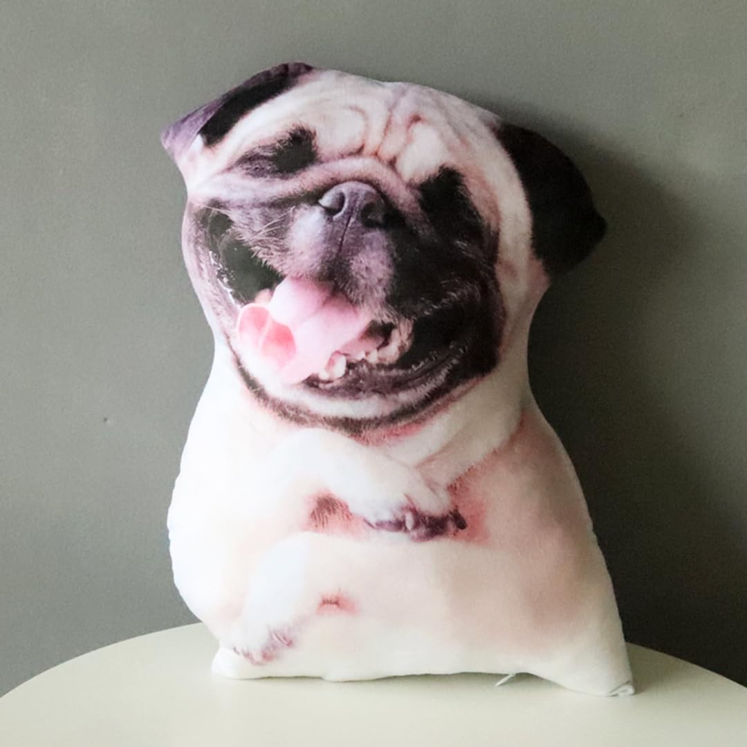 Amazon.co.jp: パグの抱き枕 犬 ぬいぐるみ 大きい 超リアル 本物