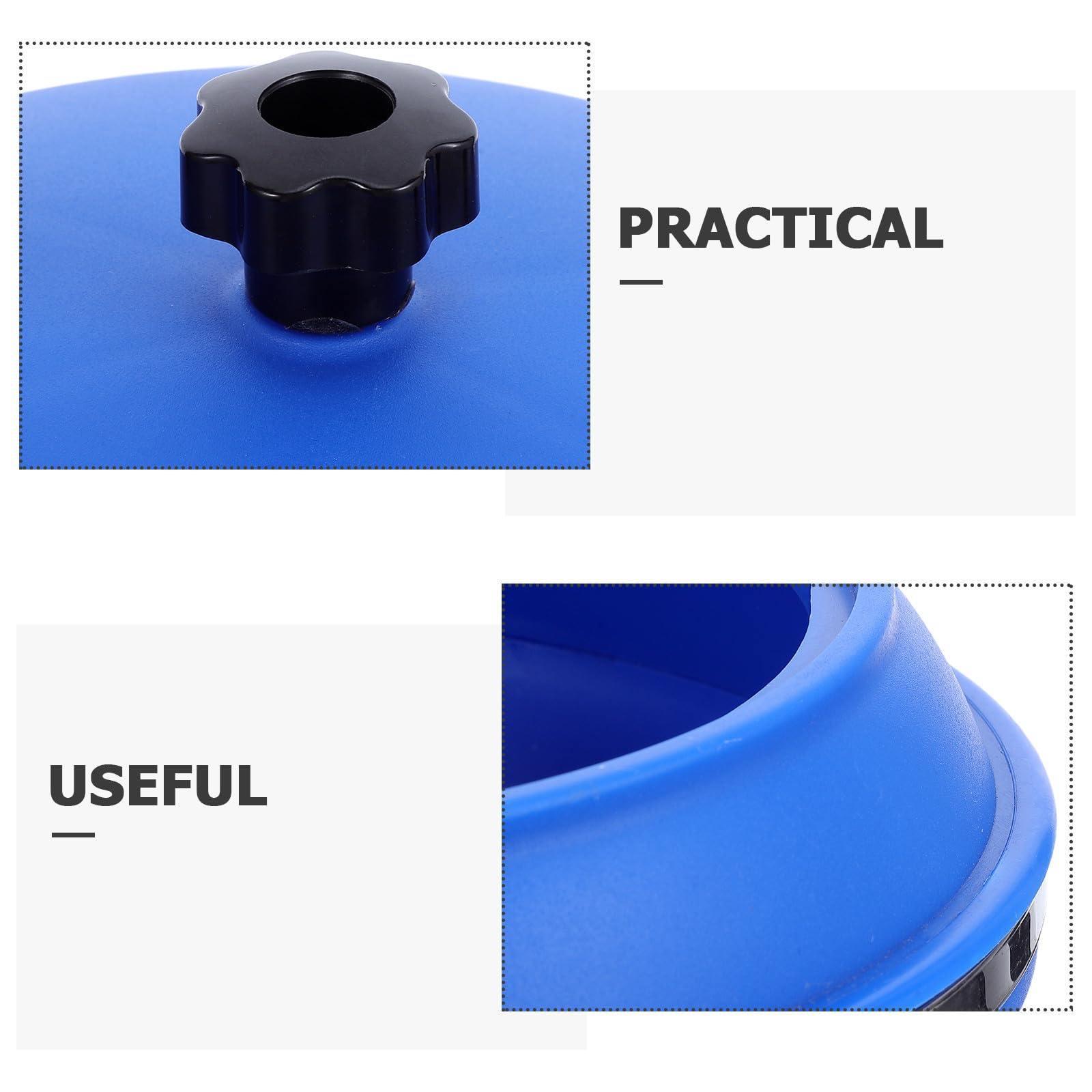 Cubo Pulidor de Repuesto para Joyas y Metal, Azul, con Tapa | Recipiente Vibratorio y Limpieza de Joyas, Curvas Interiores Optimizadas, Plástico y Metal, Reemplazo Rápido