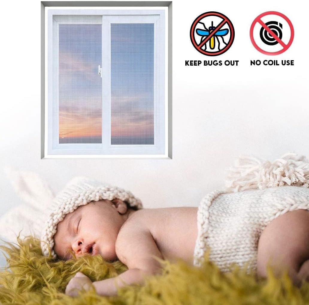 40 x 55 cm, Insect Mesh Window Screen Ready to Remove DIY Window Screens Great Appearance Easy to Install Easily Removable or Cleanable