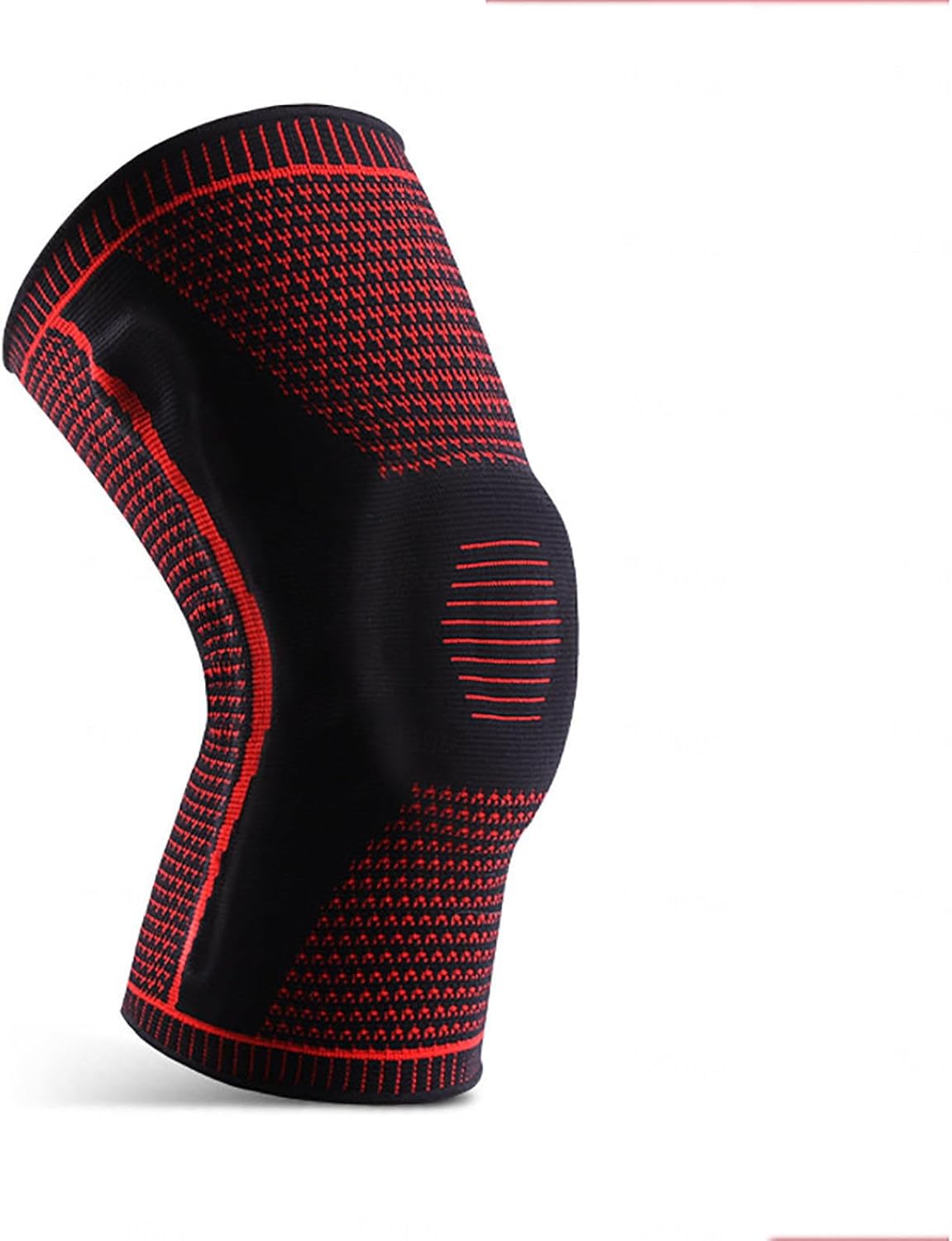 Knee Support for Men Women/Knee Compression Sleeves with Silicone Gel & Spring Support/Knee Braces for Knee Pain/for Running, Basketball, Volleyball,Sports Knee Pads-a Pair,Red-L