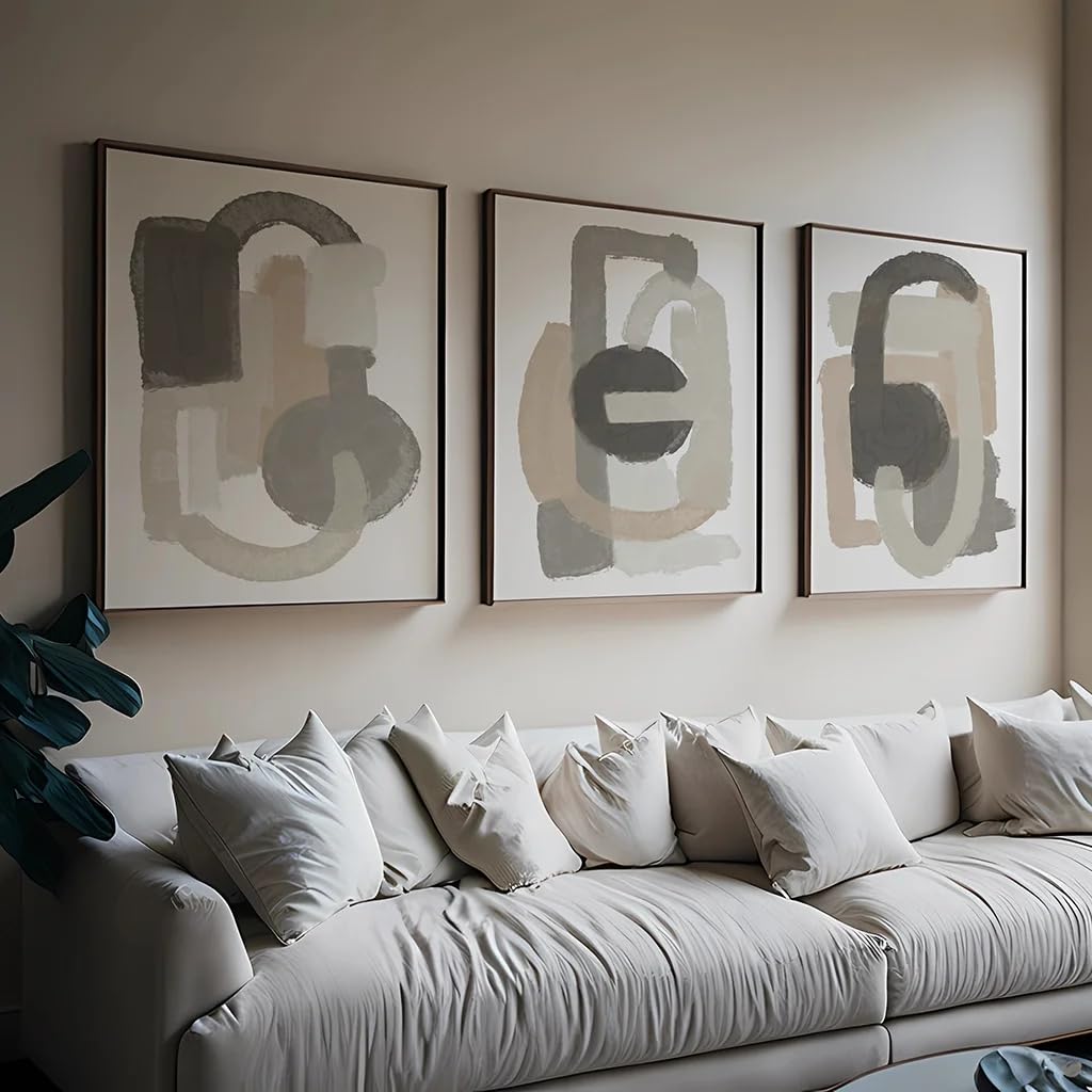 LTjiajuypd Abstract Wall Art Minimalist Geometric Canvas Painting Nordic Style Poster Prints for Bedroom Living Room Wall Decor(50x75cm-3Pcs)