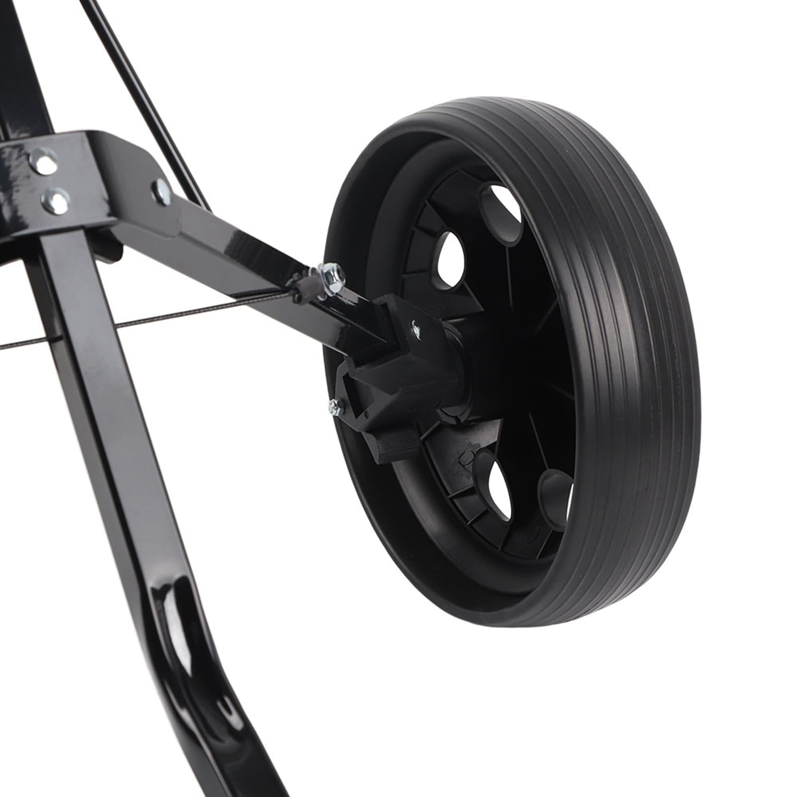 Alomejor Faltbarer Golftrolley, Multifunktionaler 2-Rad-Schiebe- und Ziehwagen mit Abnehmbaren Rädern für Golfausrüstung