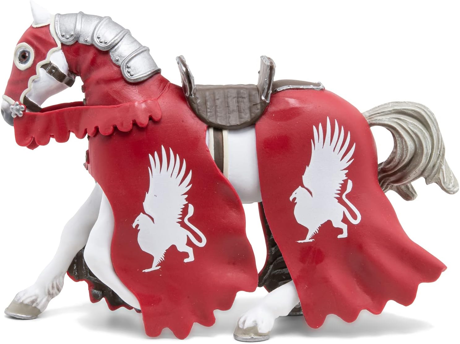 Papo - Realistic Horse of The Griffin Knight Figure - Ages 3+ - Fantasy & Medieval Collection - Creative Play Medieval Adventure - Gift Idea Toy for Girls and Boys