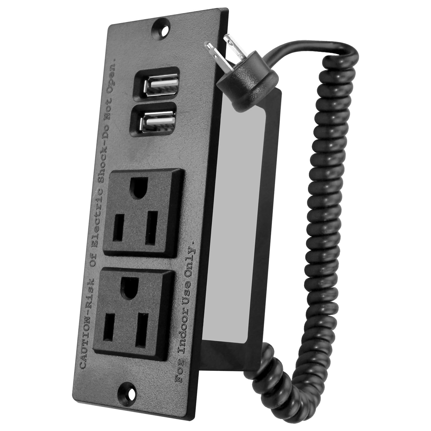 HUQUZN Drawer Outlet Kit with Two 15Amp AC Sockets & Two 20W USB-A Sockets, in-Drawer Outlet Charging Station for Bathroom Bedroom Livingroom Kitche