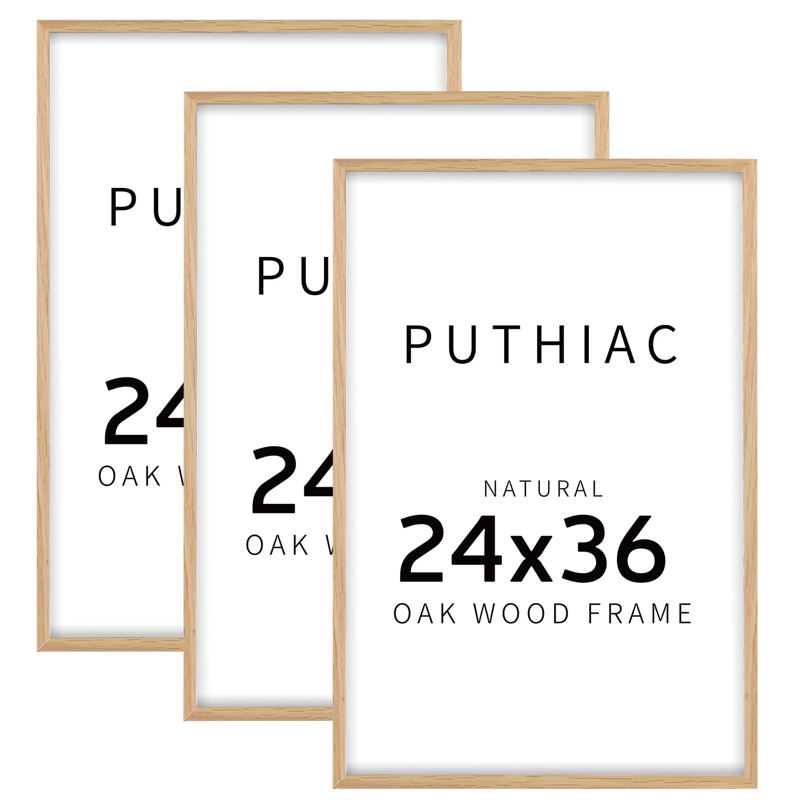 Amazon.com - puthiac 24x36 Solid Oak Wood Picture Frames, Natural