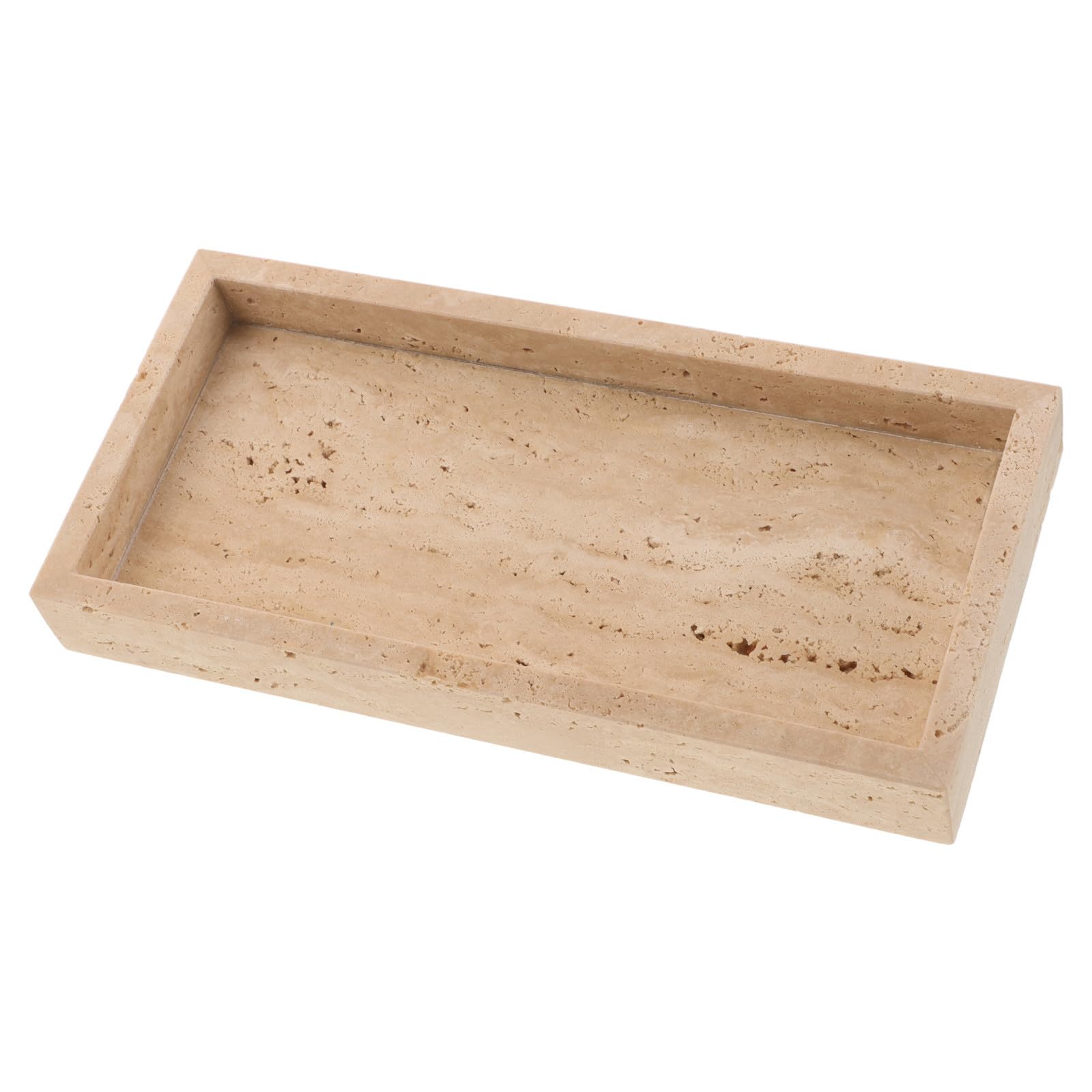 Bandeja de Baño de Mármol Rectangular, Organizador Vintage para