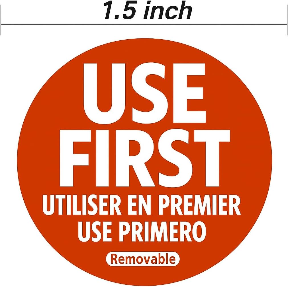 DREAM ART USE First Trilingual Removable Label 1.5 Inch Total 500 Labels Per Roll 3Roll : Office Products