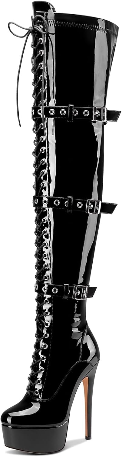 Castamere Women's Thigh High Boots - Stiletto Platform