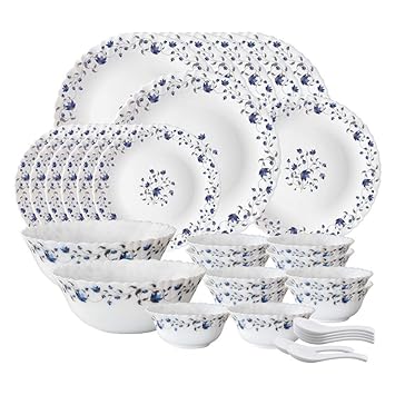 Helena Opalware Dinner Set, 35 Pcs, White