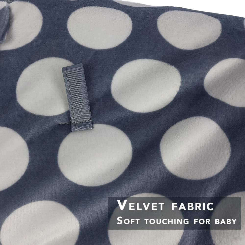 Shopping Cart Cover for Baby, Minky 2 in 1 High Chair Cover & Grocery Cart Cover Protector for Babies, Thick Padded with Clear Phone Pouch, Machine Washable, Polka dot