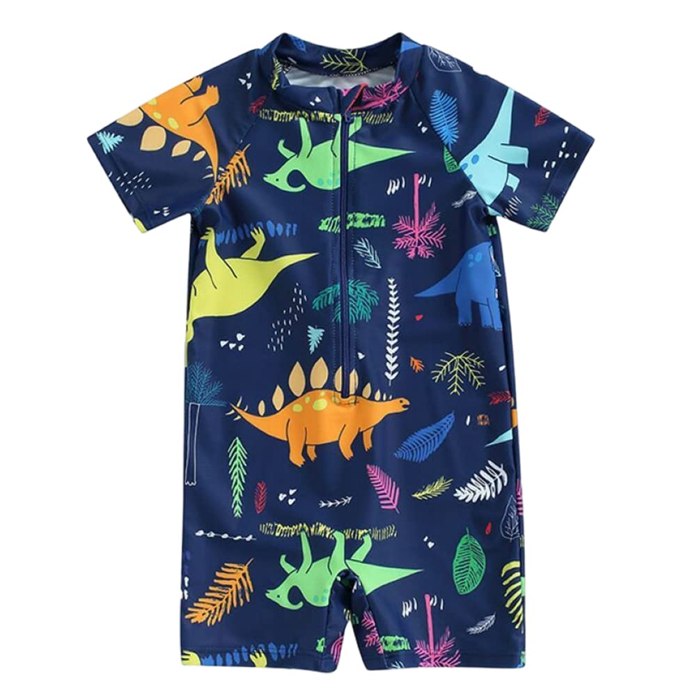 PythJoohBaby Boy Swimsuit Zipper Rash Guard One Piece Beach Swimwear Shark Print Shorts Swimming Outfits 0-5Years