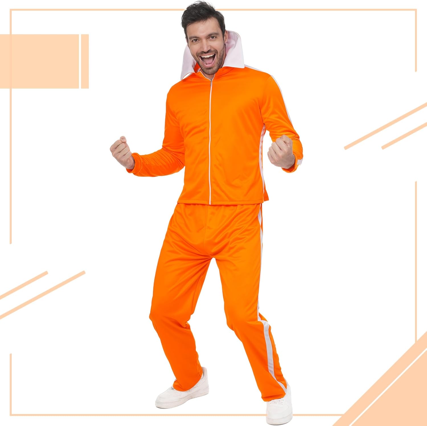 POEWAUVE Men's adult sports suit hoodie sportswear suit with glasses - Image 4