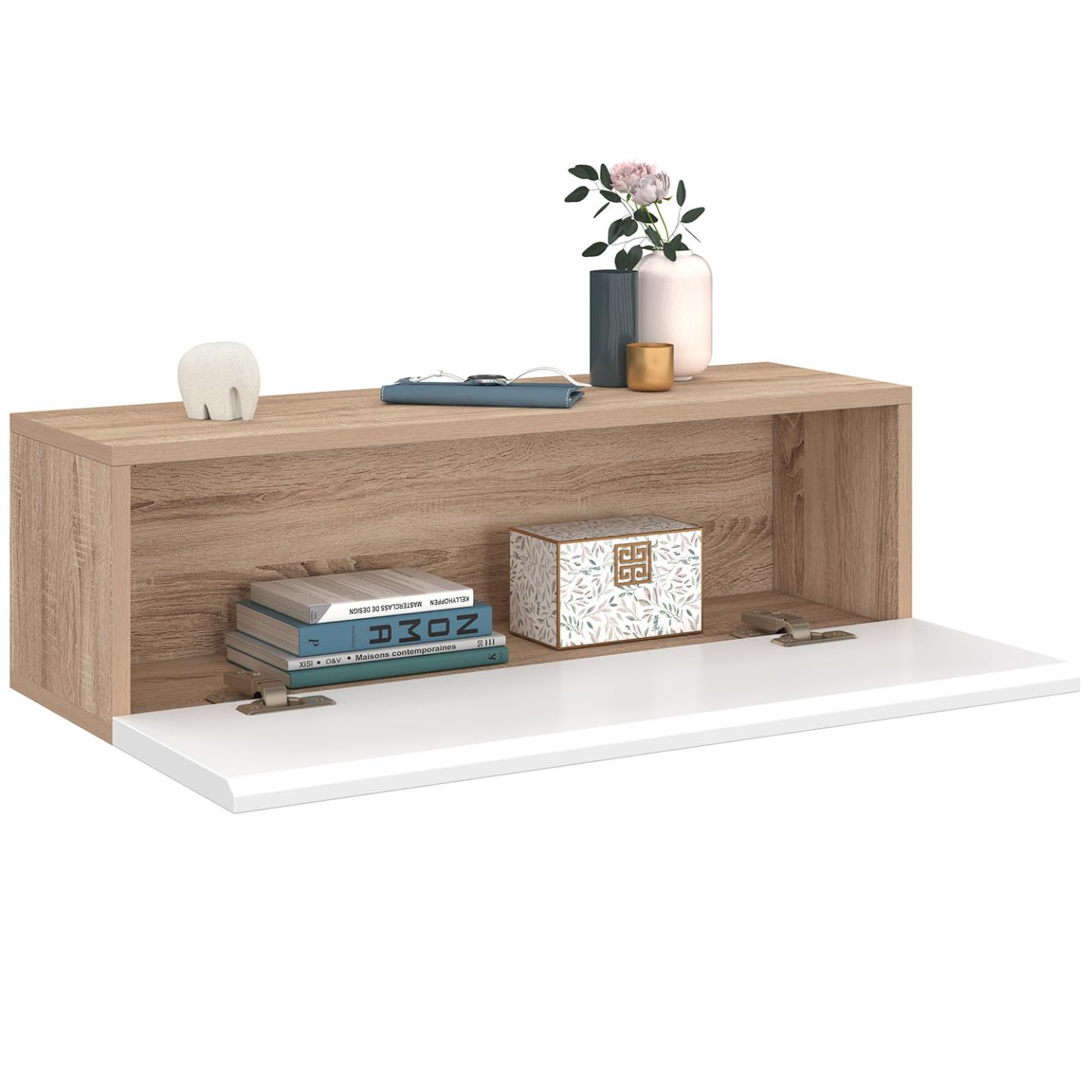 IDMarket - Lot de 2 Consoles suspendues étagères murales ELYOS