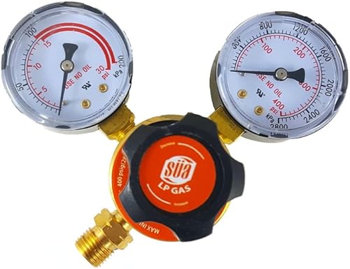 SÜA - Medidores de gas de soldadura con regulador de propano - CGA-510 - Conector trasero - Serie LDP - Comprueba todas las imágenes y lee la