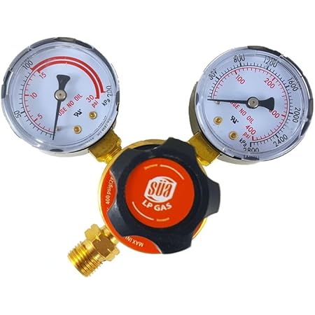 Sua Propane Regulator Welding Gas Gauges Cga 510 Rear Connector Ldp Series Amazon Com