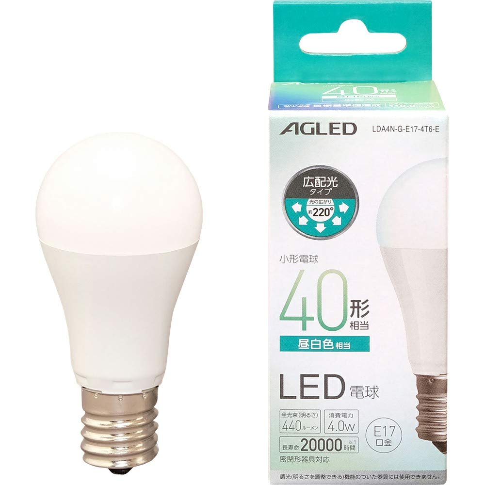 Amazon | 【節電対策】 アイリスオーヤマ LED電球 E17 広配光 40W 形