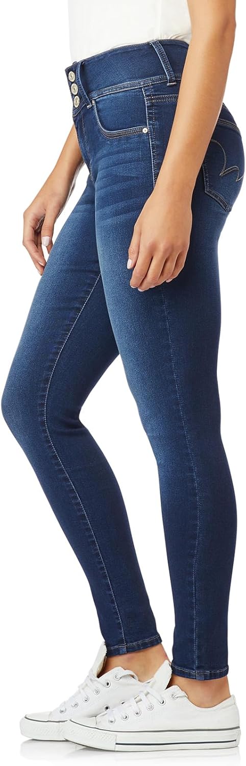 WallFlower Women’s Sassy Skinny High-Rise Insta Soft Juniors Jeans (Standard and Plus)