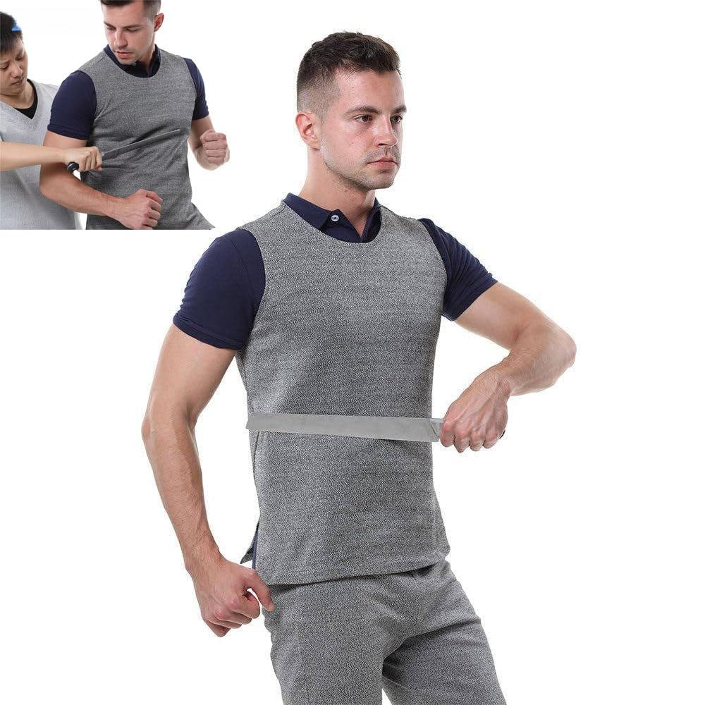 Listarsw Grey Level 5 Protective Vest - Cut & Knife Resistant, Anti Slash Stab Pe Grade 5, Stab Vests For Security, Stab Proof Vest, Stab Resistant Clothing,Used To Protect Personal Safety -M