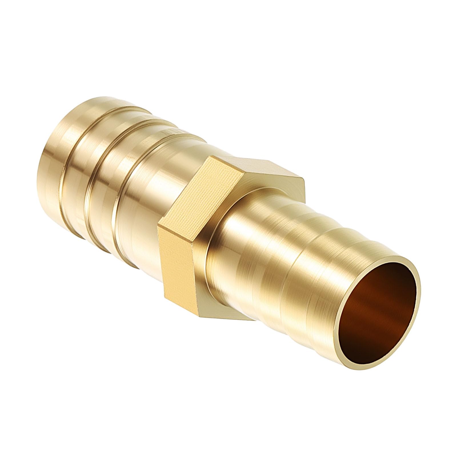 Kozelo Pack of 1 Brass Hose Barb Fittings Adapter Connector 16 Hose Barb for Home Machines, Massage Bathtubs, Irrigation Systems, and Brewing Equipment