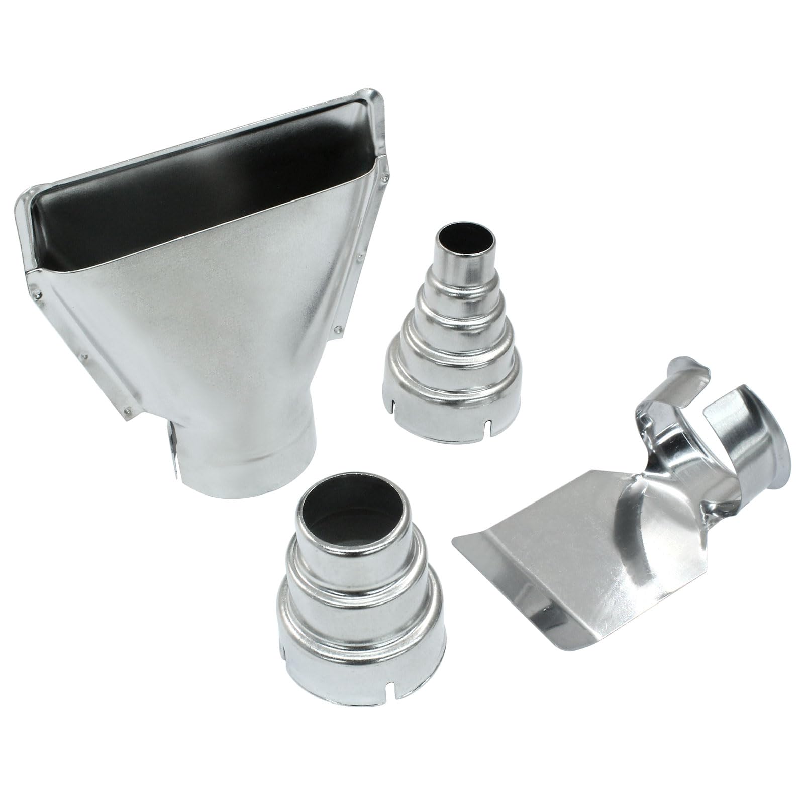 4Pcs Heat Gun Kit Stainless Steel Heat Gun Nozzle Kit Heat Gun Nozzle Attachments for Hot Air Soldering