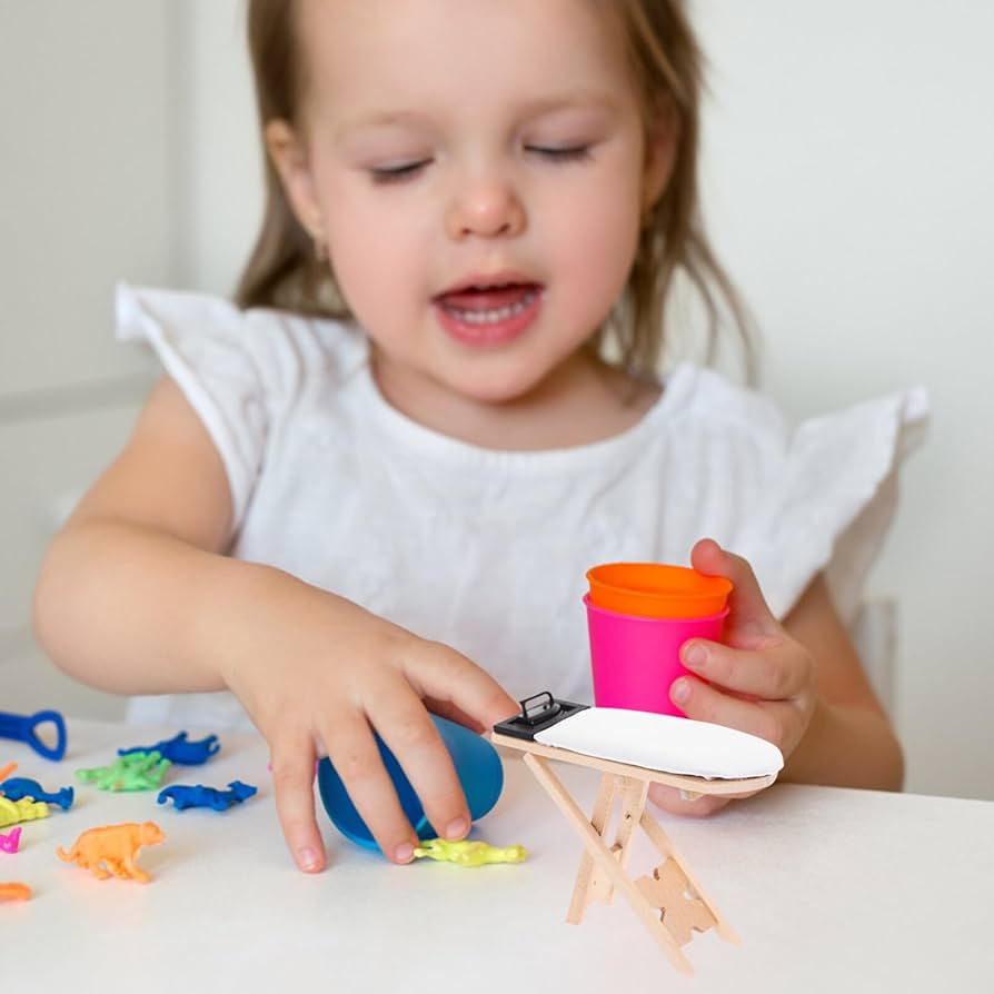 Amazon.com: NUOBESTY 1 Set Dollhouse Miniature Iron Ironing