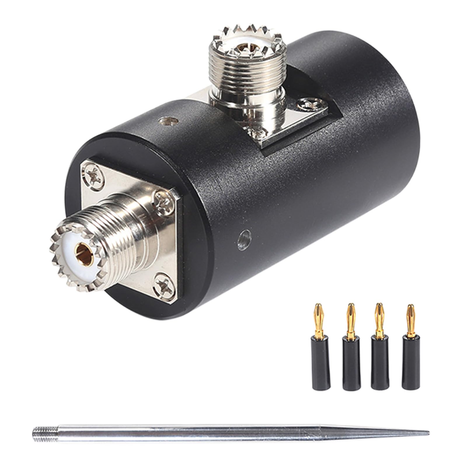 Montaggio per antenne in Metallo ABS per comunicazioni Esterne con picchetto da da 20 cm e a Banana Sostituzione della Base per antenne per Auto