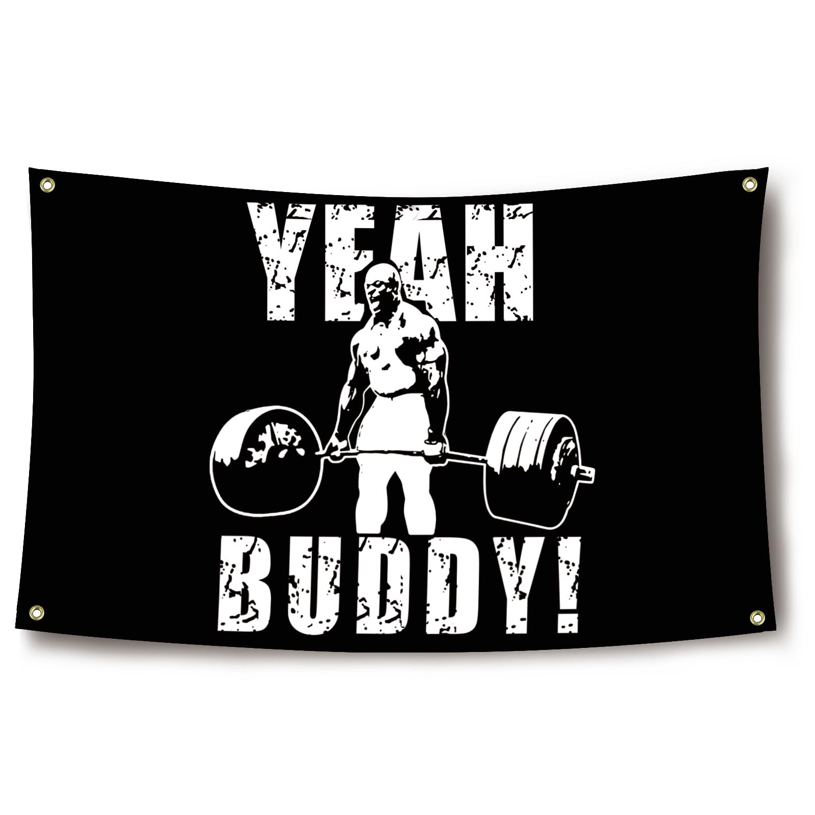 Ronnie Coleman Yeah Buddy Lightweight Flag 3x5 Feet Motivational Inspirational Office Gym Dorm Wall DecorGym Banners and Flags for Room with Bass Gromments