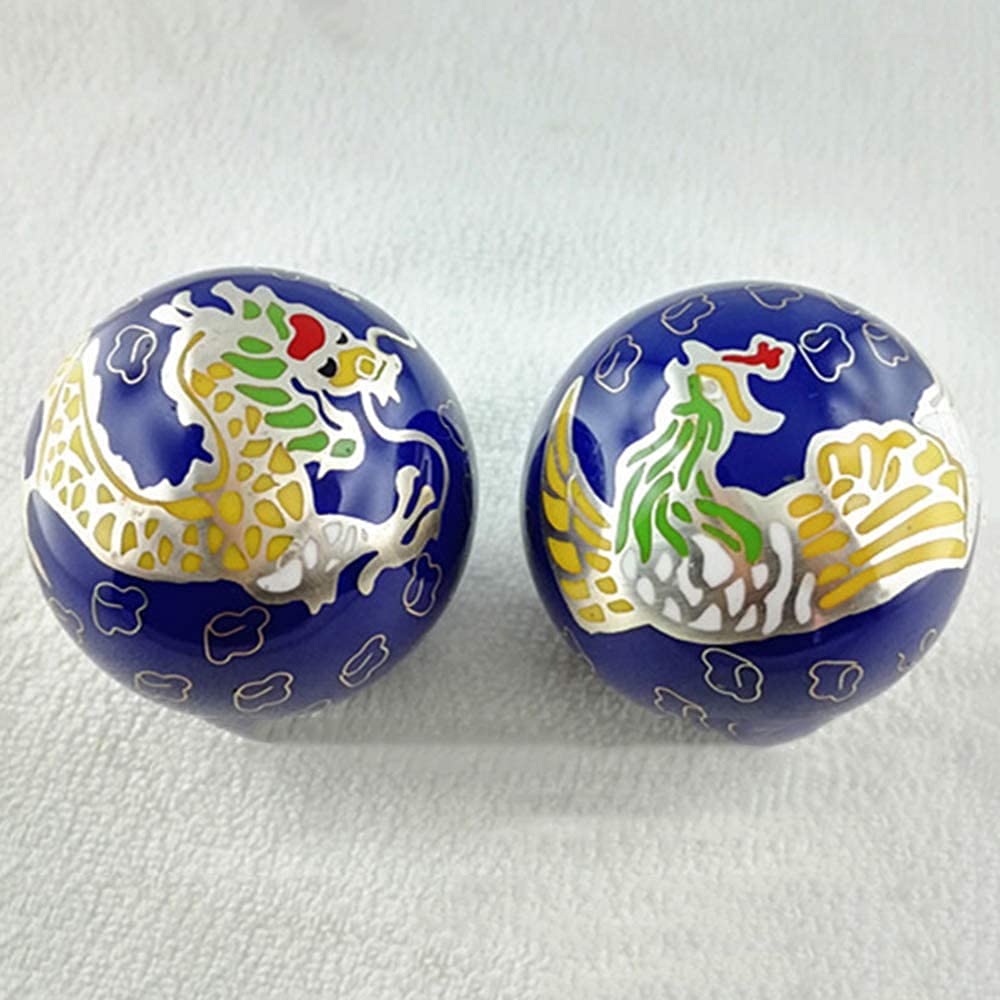 Palline Antistress per Adulti, Palline Baoding Palline Antistress per Adulti Palline per Esercizi Cinesi 2 Pezzi Palline per Massaggio alle Mani/Esercizi per Le Mani Stre