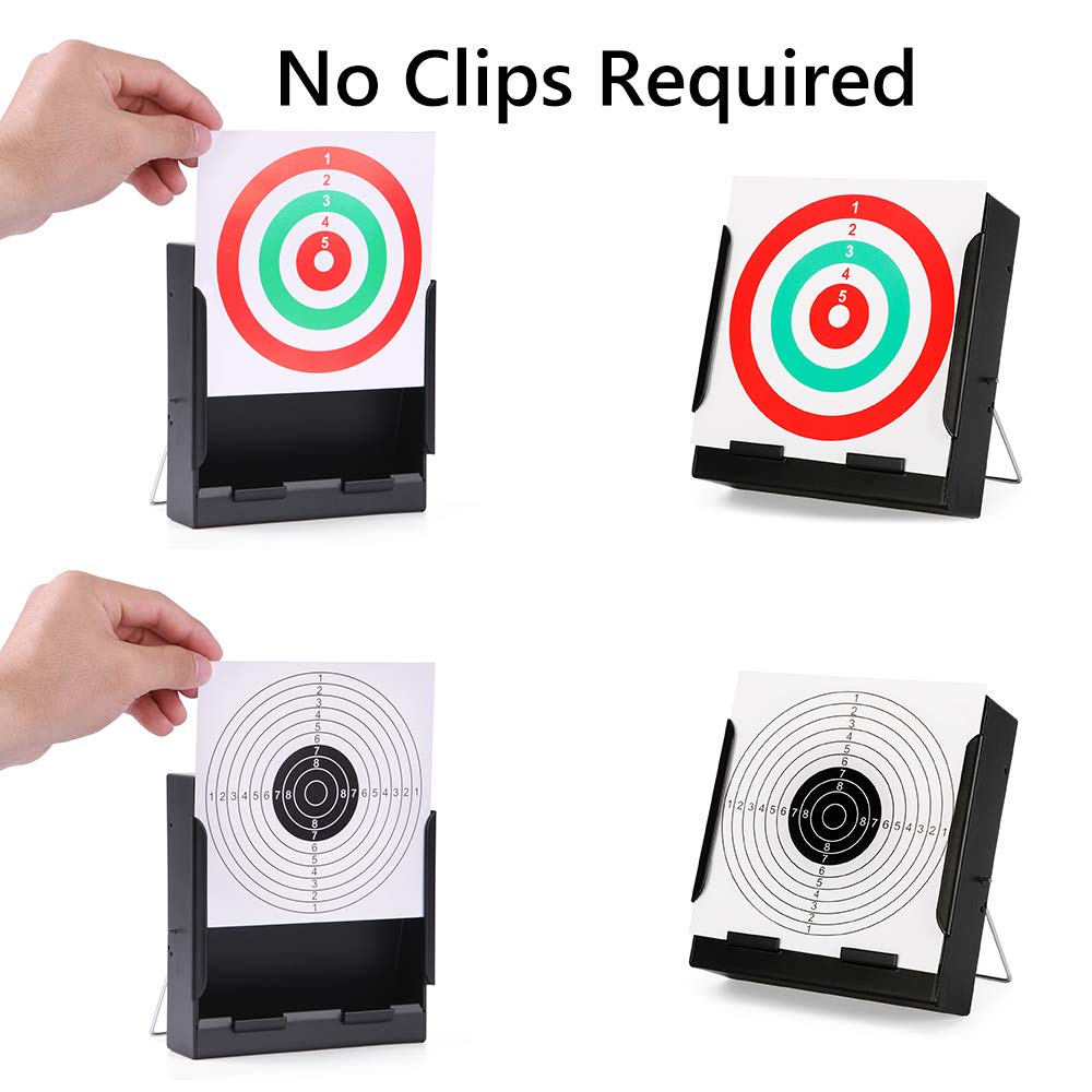 GearOZ BB Trap Target, Paper Target and Resetting Metal Silhouettes Shooting Targets for Pellet