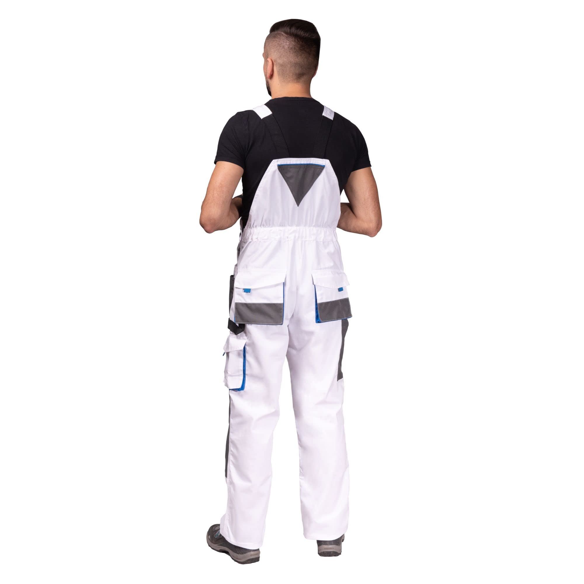 Overol con peto y soporte para hombre, pantalones con rodilleras, chaqueta disponible perfecto para el trabajo, pintor, pisos