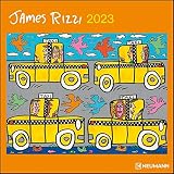 DUMONT James Rizzi - Kalender 2023 - Broschurkalender - mann-Verlag - Wandkalender mit Platz für Eintragungen - 30 cm x 30 cm (offen 30 cm x 60 cm)