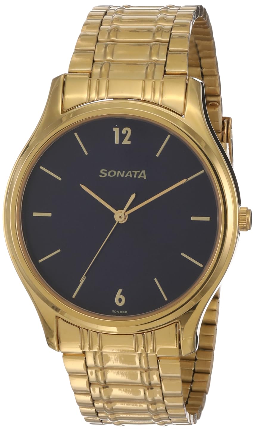 Fastrack Men Stainless Steel Sonata Blue Dial Analog Watch -77082Ym07, Band Color-Yellow (B0C5MYYLLZ) Amazon Price History, Amazon Price Tracker