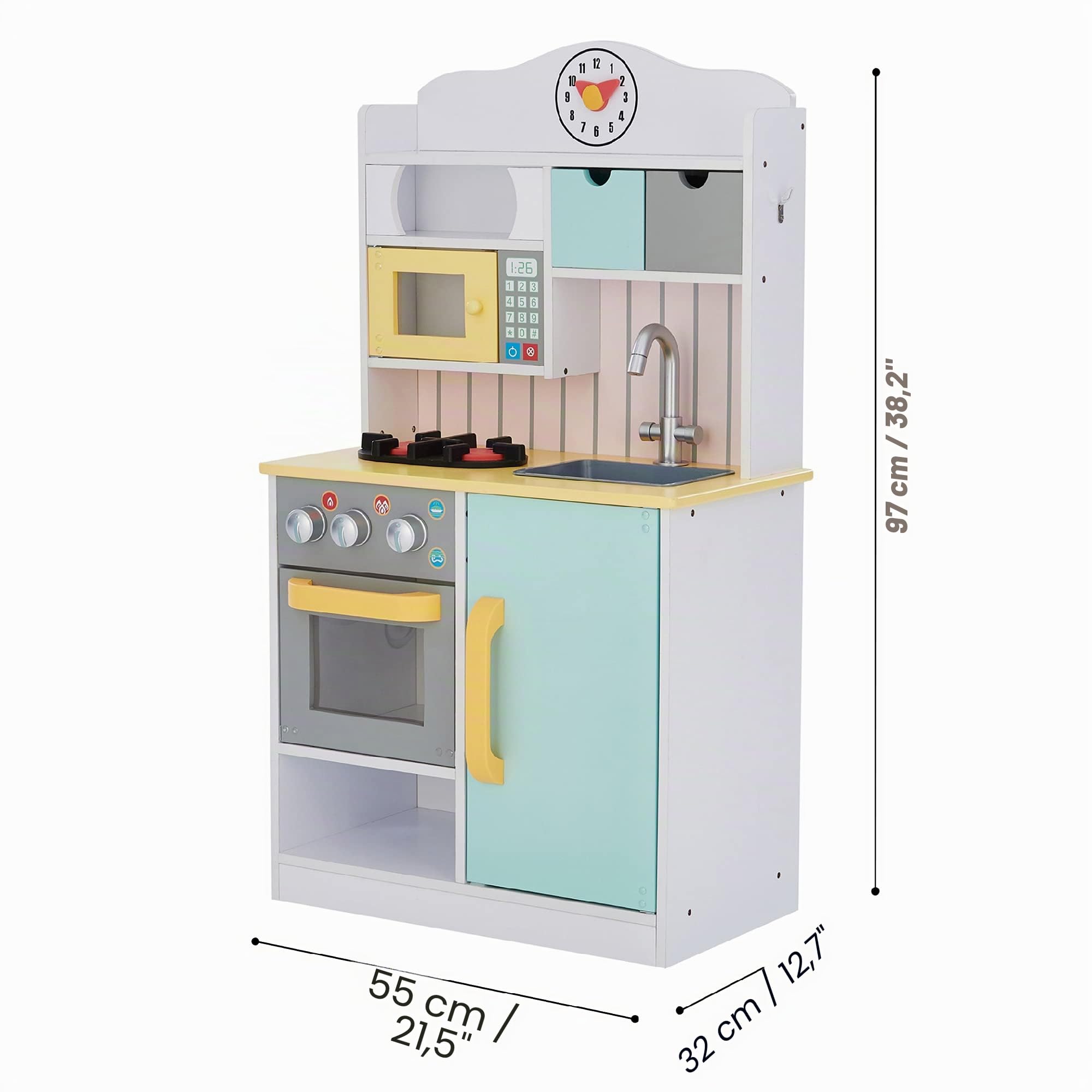 Cucina per Bambini in Legno Gioco Giocattolo Imitazione Teamson Kids TD-11708AR