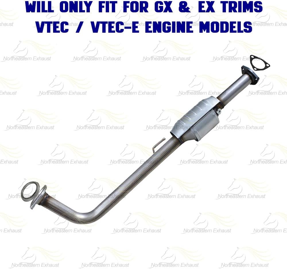 Northeastern Exhaust EPA Approved Catalytic, Resonator, Muffler System Kit Compatible for Honda Civic 2001-2005 1.7L, Include Gaskets, Clamp, and Bolt Spring, for GX and EX/VTEC and VTEC-E