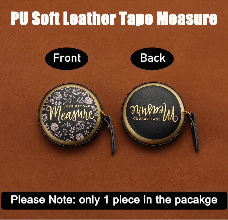 Vintage-Style 5ft Retractable Faux Leather Tape Measure - Dual Inch/Centimeter, Portable Mini Sewing Measuring Tape
