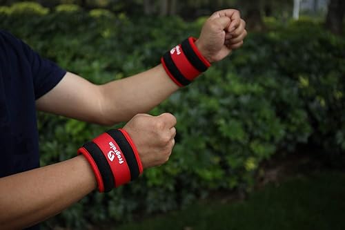 Miniatura 7 de Fragraim - Juego de pesas de tobillo para mujeres, hombres y niños, ideal para entrenamiento de fuerza para muñecapiernabrazo, correa ajustable, 1