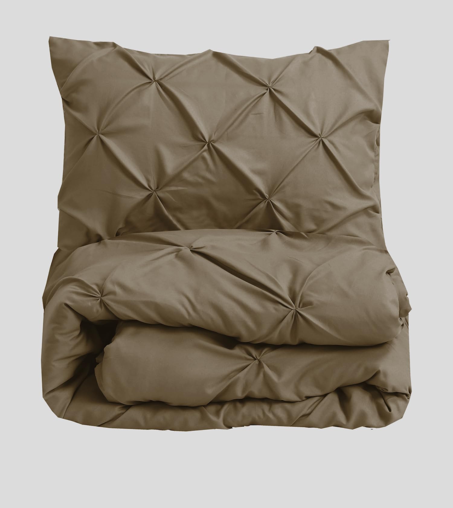 Linen Home Set copripiumino per letto matrimoniale, colore verde salvia, in morbida microfibra, facile da pulire, senza pieghe, set di 3 pezzi (matrimoniale, verde salvia
