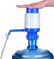 Vista 8 de Paquete de 2 bombas de agua manual portátil azul para botella de 5 galones, dispensador de jarra de agua, bomba de agua potable, dispensador de 2
