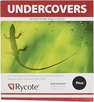 Rycote 065101 Undercover for Lavalier Microphone - Black Pack of 30