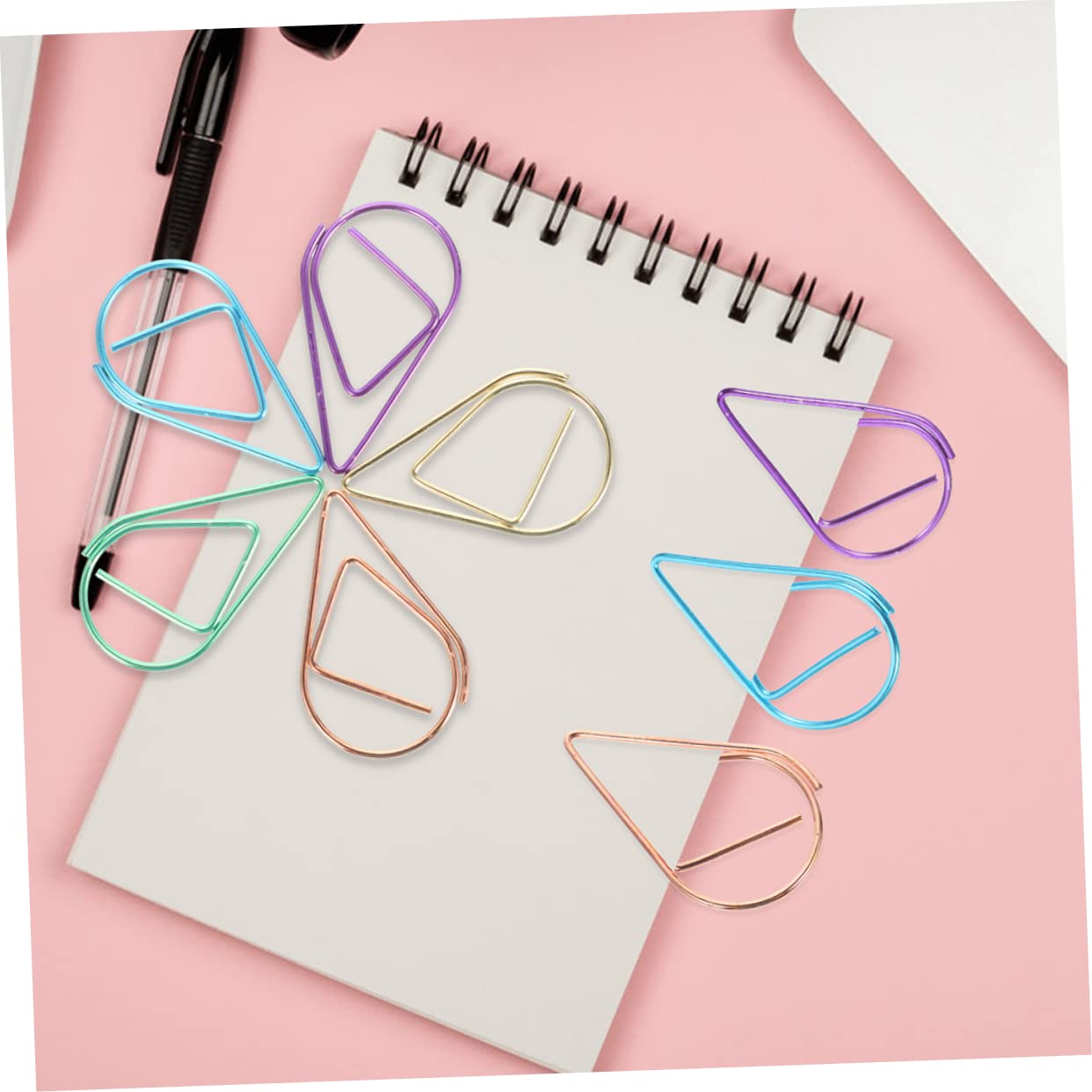 Gadpiparty 3 Set Graffette Metalliche Coloratper Documenti Design E Carino Per Ufficio E Scuola Pratiche E Resistenti 100 Pezzi * 3