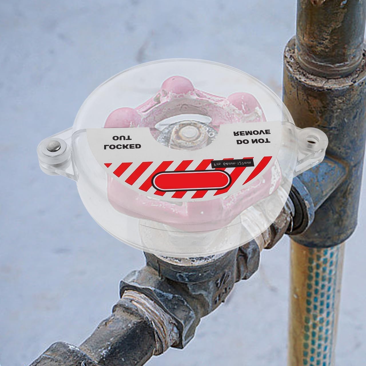 Sosoport Transparent Gate Valve Lockout Cover, 64-127mm | Safety Isolation Device for Maintenance, Plastic Protective Guard for Industrial Equipment and Standard Valve Handles