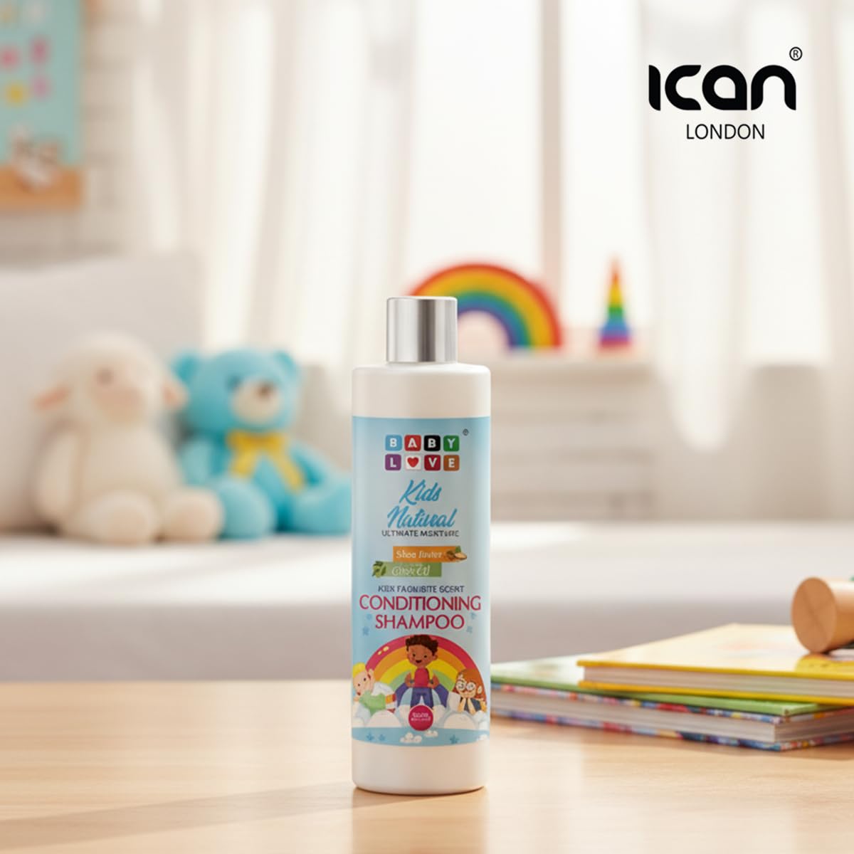 ican Baby Love Kid's Natural Moisturising Conditioning Shampoo 500ml, 500 ml (Pack of 1) - Image 2