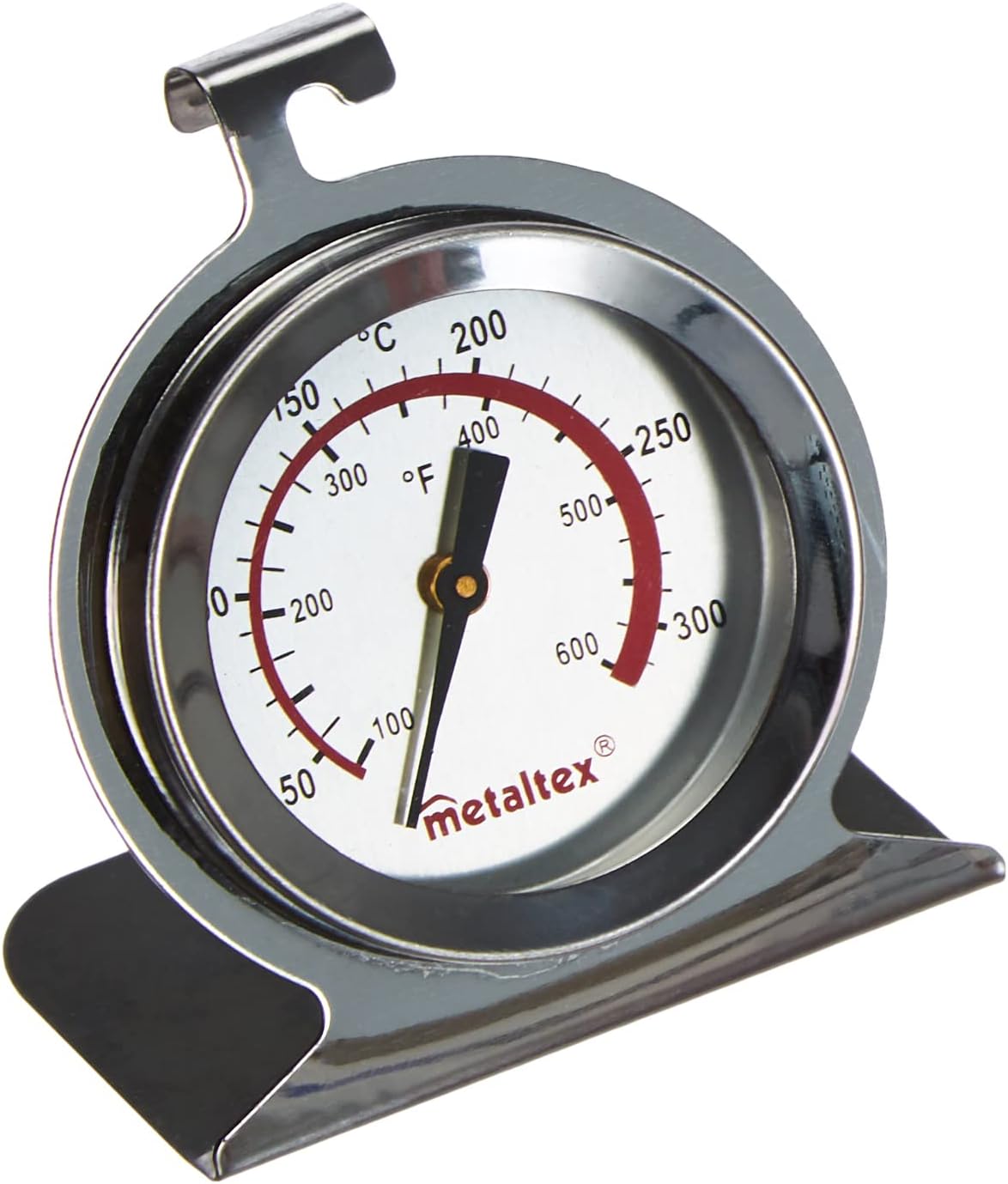 Metaltex Oven Thermometer - Grill Thermometer, Stainless Steel, Silver, Size: 3.8 x 9.5 x 15.8 cm 298052