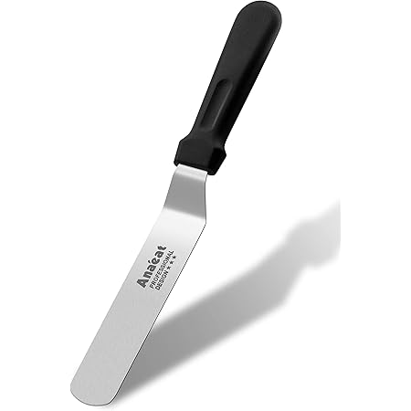 Anaeat Icing Spatula, Professional Cake Angled Offset Spatula with 6" Stainless Steel Blade - Thickened Frosting Knife with Durable Plastic Handle for Cake Decorating, Pastry & Baking