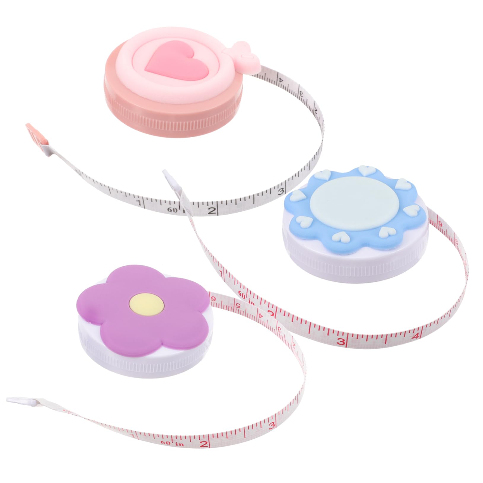 Gadpiparty 5 Series Cinta De Macarrón Mini Cinta De Medición Cinta Métrica Portátil Sastre Medir La Medición Del Cuerpo De La Cinta Mini Cintas Métricas Cinta Métrica De Plástico 3 Piezas X 5