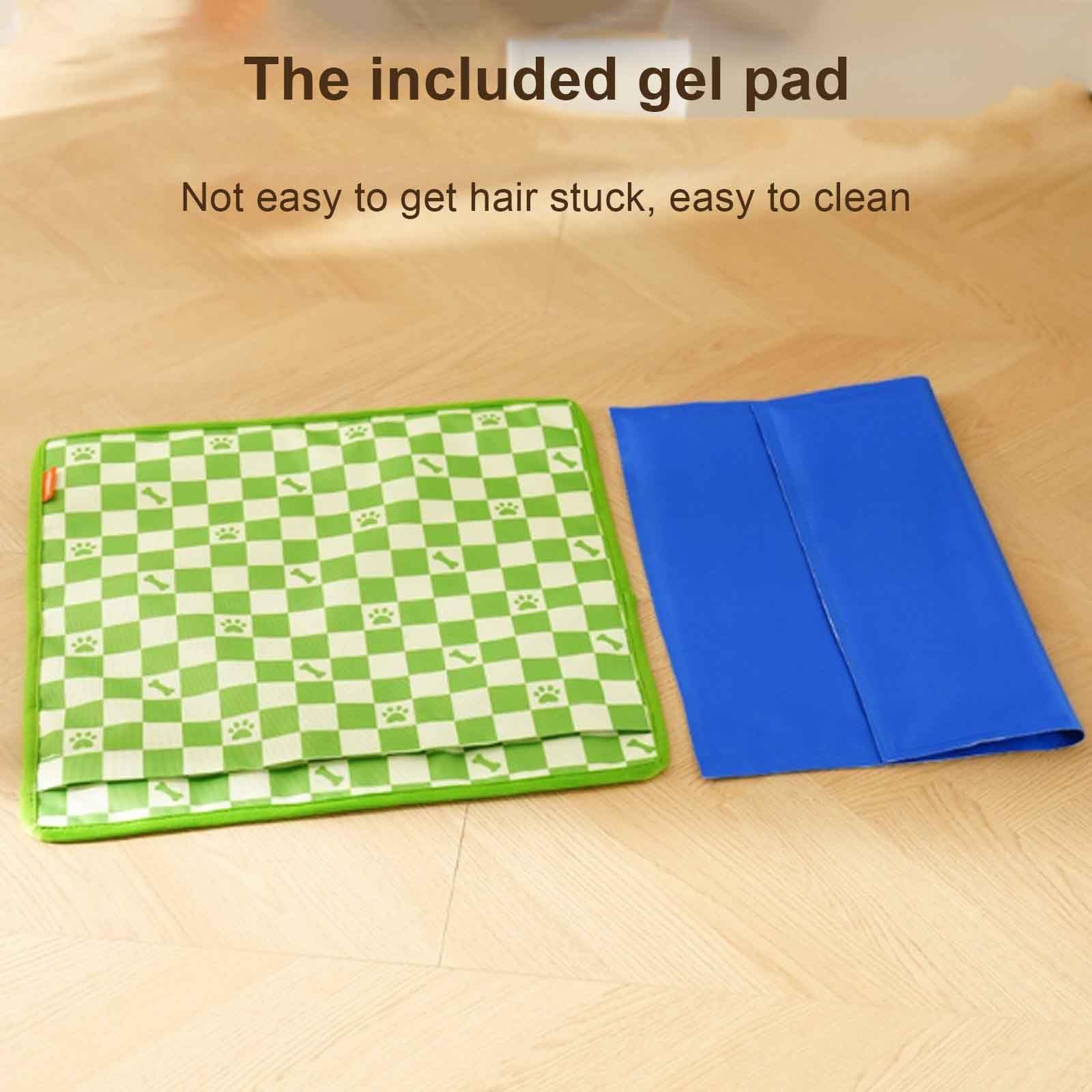 Manta Fria para Perros, Manta Refrescante Gatos, Almohadilla De Gel Autofresca, Cama Perro Verano, Muy Adecuada para Veranos Calurosos,Verde,L