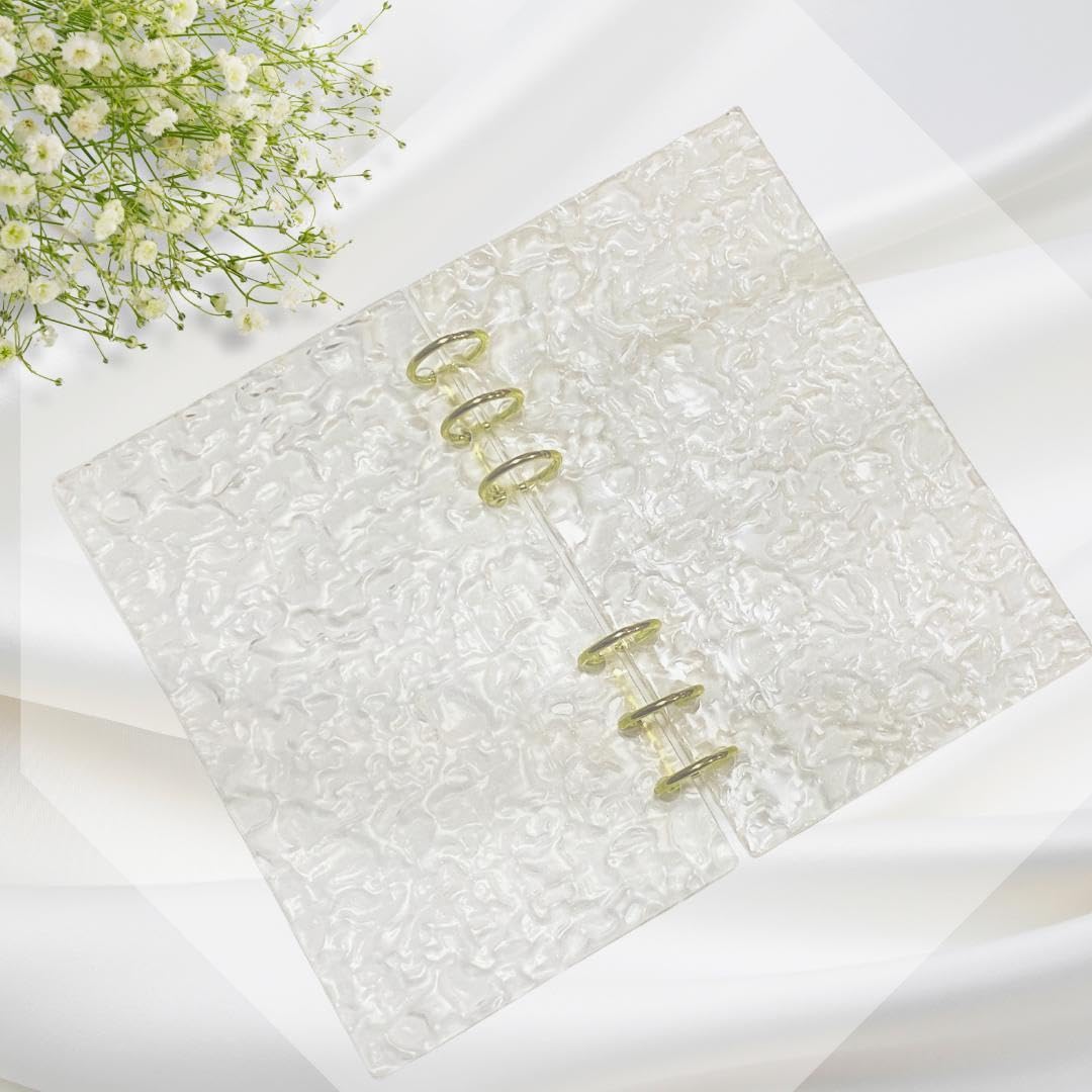 Amazon.co.jp: アクリルバインダー 透明 水流模様 A6 韓国 リフィル