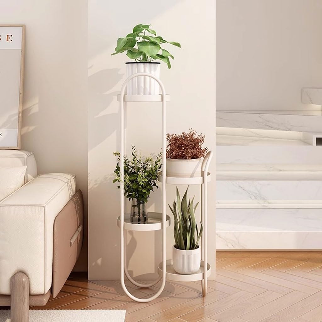 Tiered Plant Stand Indoor Household Iron Flower Pot Rack Living Room Balcony Multi-layer Floor-standing Spider Plant Display Stand Outdoor Plant Stands For Patio
